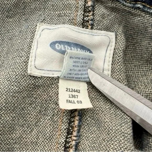 Vintage Early 2000s Cargo Pocket Denim Jean Jacket Women's Size L - Picture 10 of 10